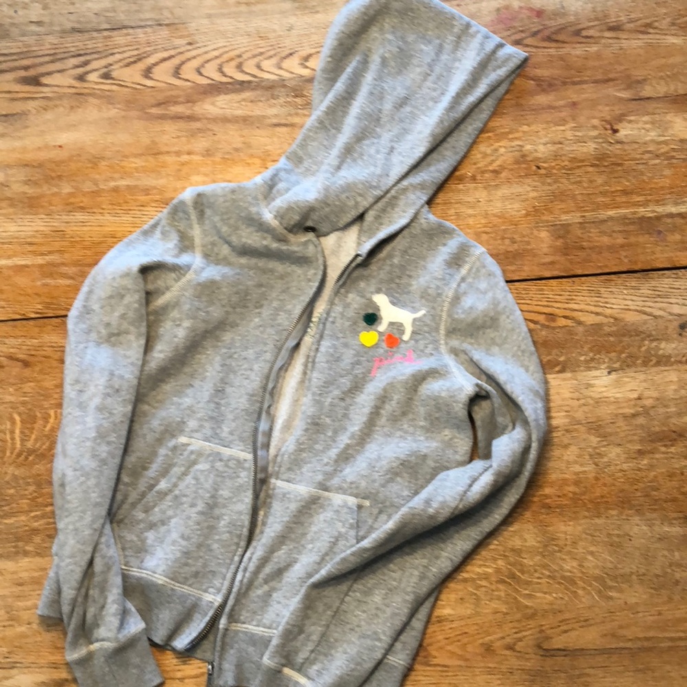 Light Grey zip up hoodie
